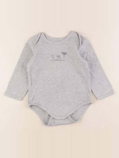 Body - 24 mois Gris 1 - vertbaudet enfant 