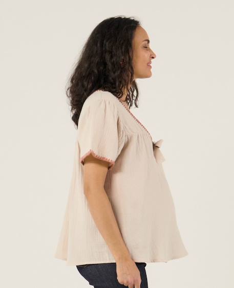 Blouse et chemise allaitement soraya Beige+Prune 2 - vertbaudet enfant 