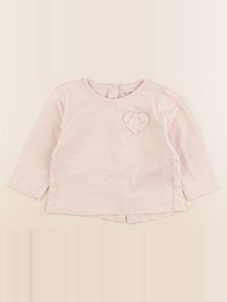 Tee-shirt - 9 mois Rose, or 1 - vertbaudet enfant 