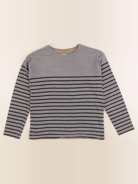 Tee-shirt - 10 ans Gris 1 - vertbaudet enfant 