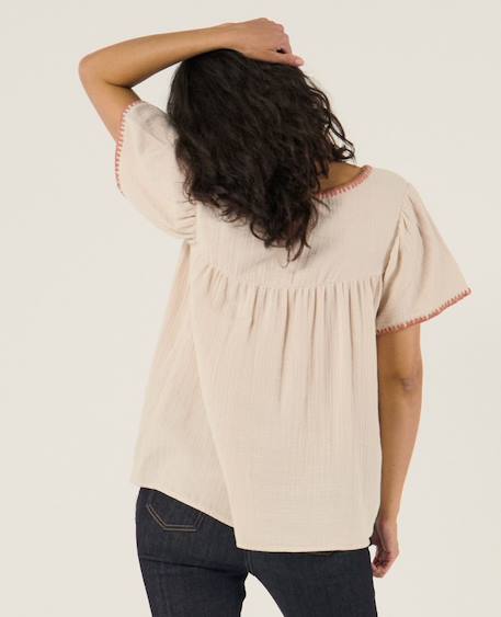Blouse et chemise allaitement soraya Beige+Prune 3 - vertbaudet enfant 