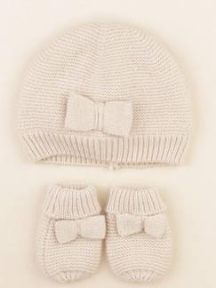 Seconde main-Fille-Ensemble bonnet/moufles - 12/18 mois
