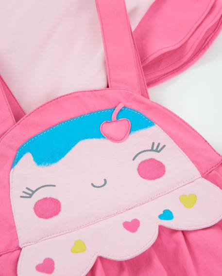 Ensemble en tricot pour nouveau-né avec visage souriant Rose 6 - vertbaudet enfant 