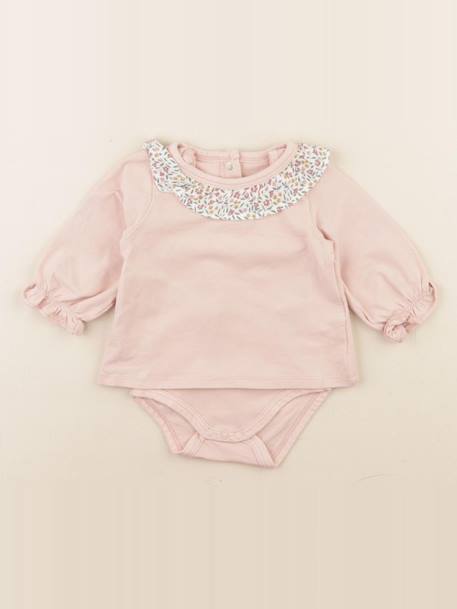 Body tee-shirt - 3 mois Rose 1 - vertbaudet enfant 