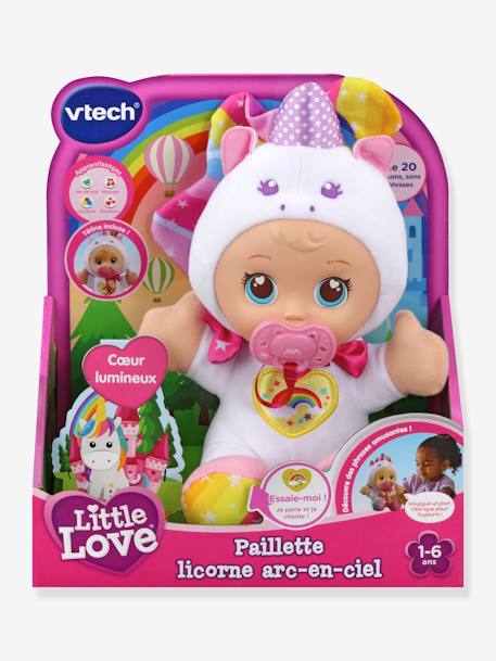 Little Love Paillettes licorne arc-en-ciel VTECH multicolore 1 - vertbaudet enfant 