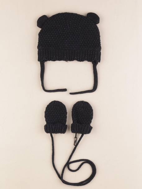 Ensemble bonnet/moufles - 3/6 mois Bleu 1 - vertbaudet enfant 
