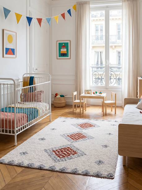Tapis shaggy doux et moelleux à poils longs tessera Rouge naturel 2 - vertbaudet enfant 
