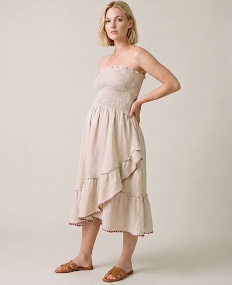 Robe jupe de maternité 2 en 1 laila Beige 2 - vertbaudet enfant 