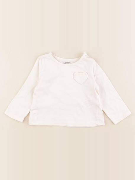 Tee-shirt - 6 mois Blanc 1 - vertbaudet enfant 