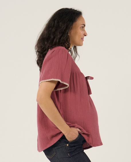 Blouse et chemise allaitement soraya Beige+Prune 9 - vertbaudet enfant 