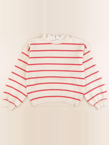 Pull - 10 ans Beige, rouge 1 - vertbaudet enfant 