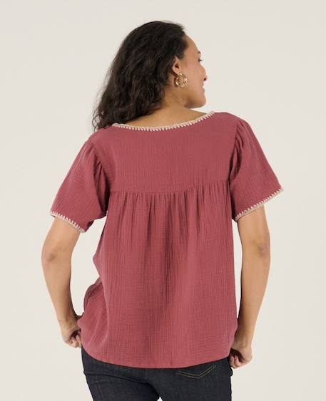Blouse et chemise allaitement soraya Beige+Prune 10 - vertbaudet enfant 