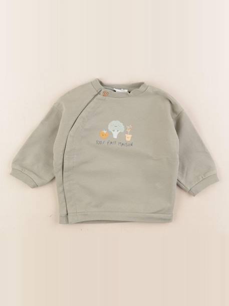 Sweat - 6 mois Vert 1 - vertbaudet enfant 