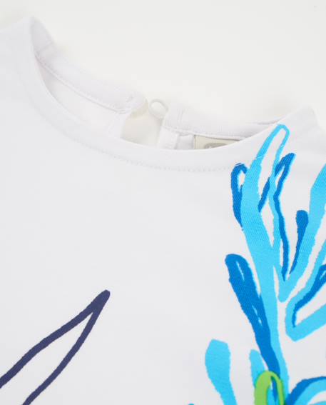 T-shirt fille en maille avec détails brillants Blanc 3 - vertbaudet enfant 