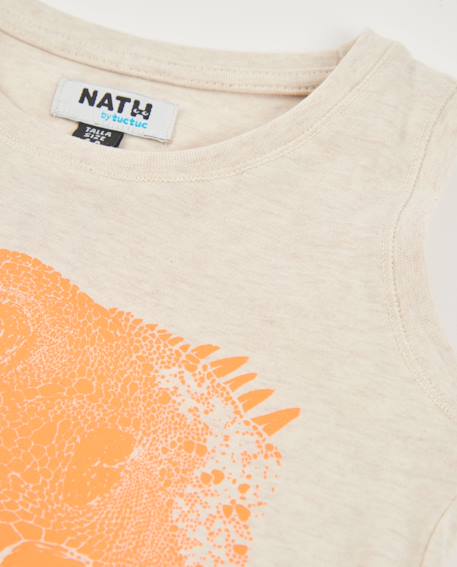 Débardeur garçon en maille avec imprimé reptile Beige 3 - vertbaudet enfant 