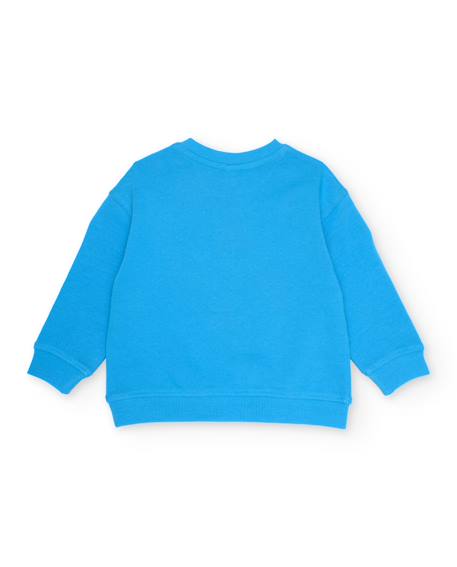 Sweat-shirt garçon en maille avec fermeture à l’épaule Bleu 2 - vertbaudet enfant 