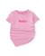 T-shirt fille en maille avec fronces latérales Rose 1 - vertbaudet enfant 