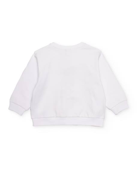 Sweat pour fille en maille avec imprimé marin Blanc 2 - vertbaudet enfant 