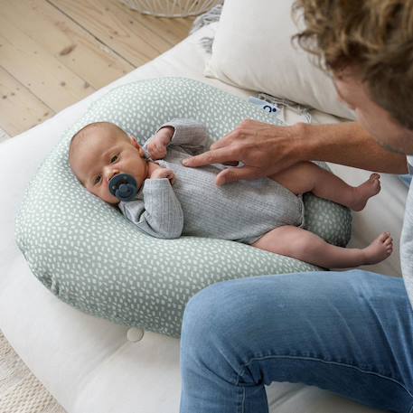 Petit coussin d’allaitement softy Cloudy kaki+Pêche 3 - vertbaudet enfant 