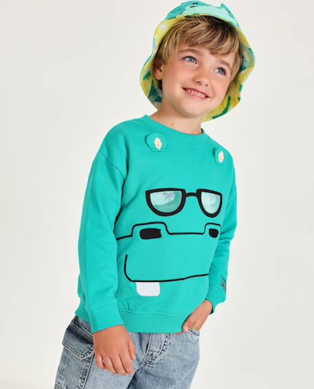 Garçon-Sweat-shirt garçon en maille avec motif frontal