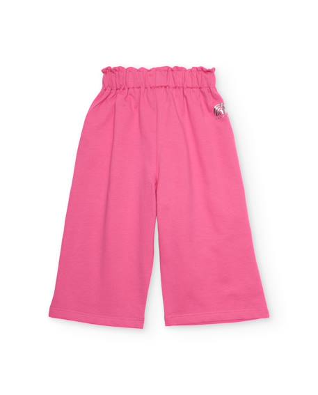 Pantalon fille en maille de style jupe-culotte Rose 2 - vertbaudet enfant 