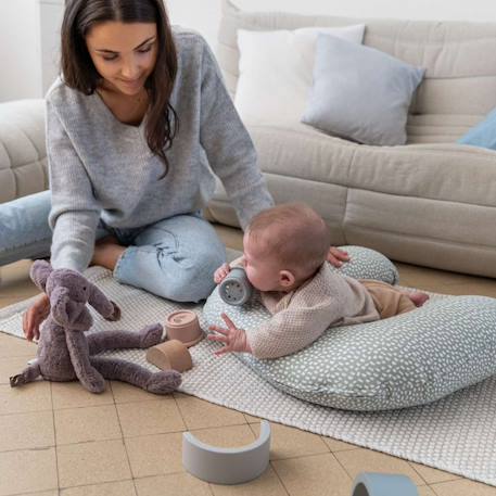 Petit coussin d’allaitement softy Cloudy kaki+Pêche 6 - vertbaudet enfant 