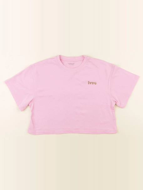 Tee-shirt court - 8 ans Rose 1 - vertbaudet enfant 