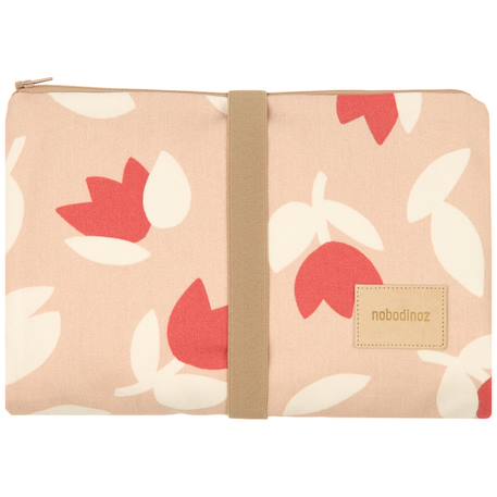 Tapis à langer imperméable hyde park red tulips Rouge 1 - vertbaudet enfant 
