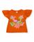 T-shirt fille en maille avec manches à volants Orange 1 - vertbaudet enfant 