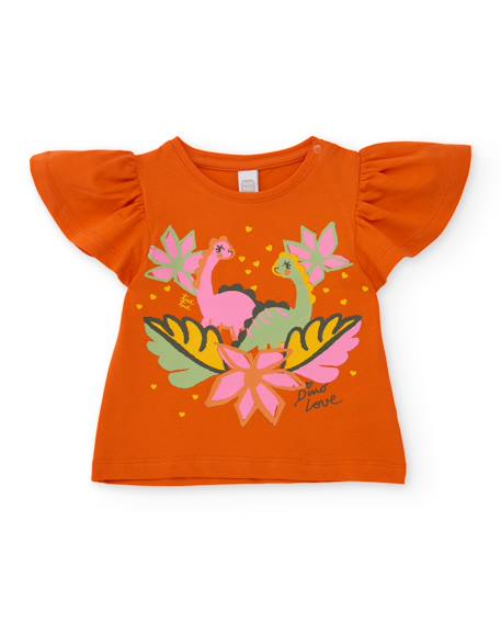 Fille-T-shirt, sous-pull-T-shirt fille en maille avec manches à volants