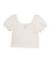 T-shirt fille en maille avec relief floral Blanc 2 - vertbaudet enfant 