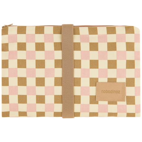 Tapis à langer imperméable hyde park Rose 1 - vertbaudet enfant 