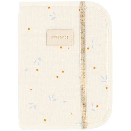 Protège-carnet de santé a5 poema opera orange cherries Ecru, bleu, orange 1 - vertbaudet enfant 