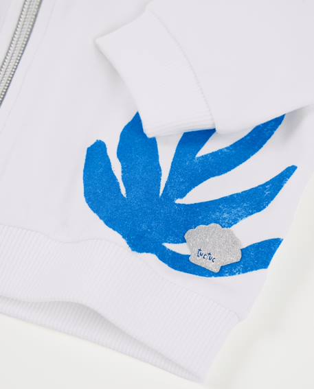 Sweat pour fille en maille avec imprimé marin Blanc 4 - vertbaudet enfant 