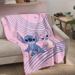 Linge de maison et décoration-Linge de lit enfant-Plaid polaire imprimé, disney home stitch wavy