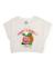 T-shirt fille en maille avec bas élastiqué Blanc 1 - vertbaudet enfant 