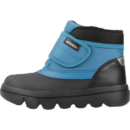 Bottes garçon imperméables amphibiox pour l'hiver Bleu+Jaune 2 - vertbaudet enfant 