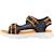 Sandales garçon légères résistantes pour l'été Bleu+Noir+Noir 2 8 - vertbaudet enfant 