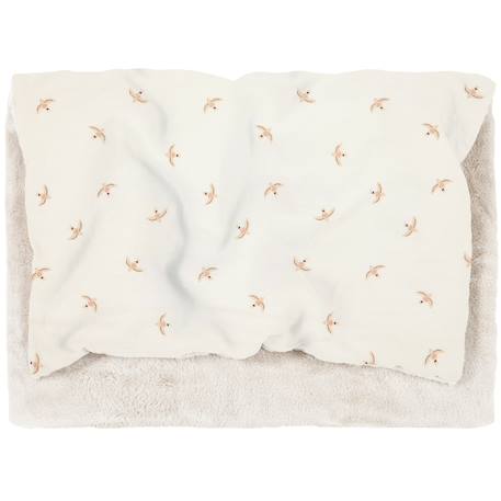 Couverture d'hiver en mousseline double wabi-sabi Ecru, nude 1 - vertbaudet enfant 