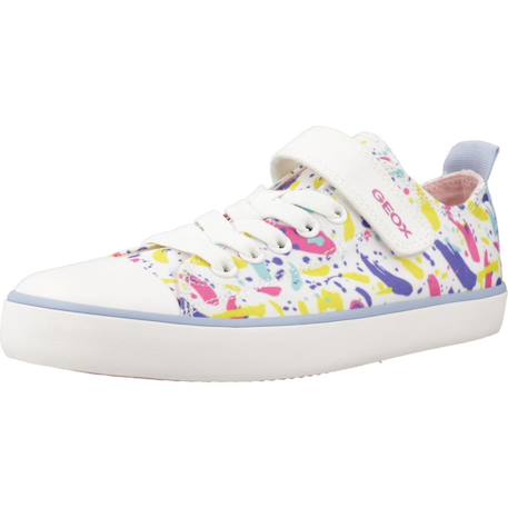 Baskets fille en textile respirantes et légères Blanc+Bleu 4 - vertbaudet enfant 