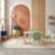 Table rectangulaire enfant bois de pin 4 assises - judith Blanc+Vert 6 - vertbaudet enfant 