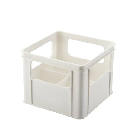 Bac à 4 gros biberons Blanc+Gris charme 1 - vertbaudet enfant 