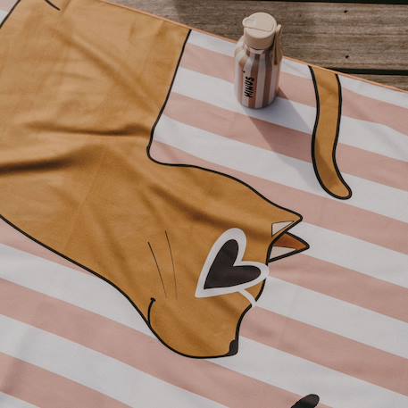 Serviette de plage minus chat (70x140 cm) Rose, orange 6 - vertbaudet enfant 