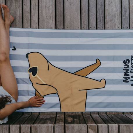 Serviette de plage minus chiot (70x140 cm) Bleu 5 - vertbaudet enfant 
