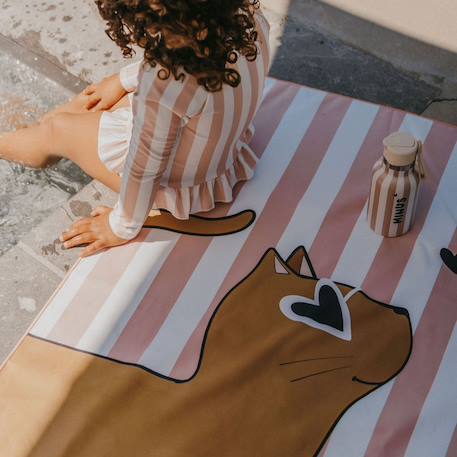 Serviette de plage minus chat (70x140 cm) Rose, orange 5 - vertbaudet enfant 