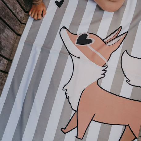 Serviette de plage minus renard (70x140 cm) Vert, orange 6 - vertbaudet enfant 