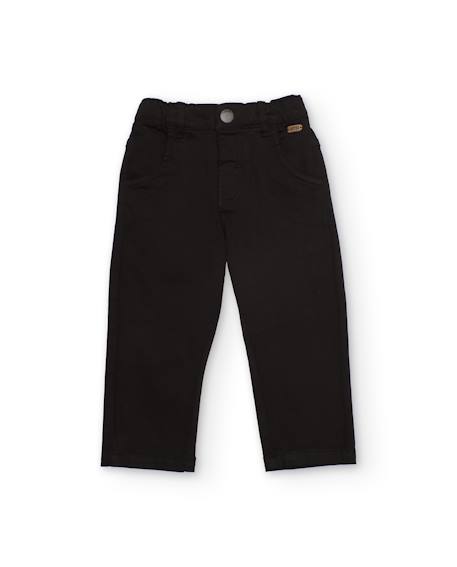 Pantalon pour garçon en tissu avec matière résistante Noir 1 - vertbaudet enfant 
