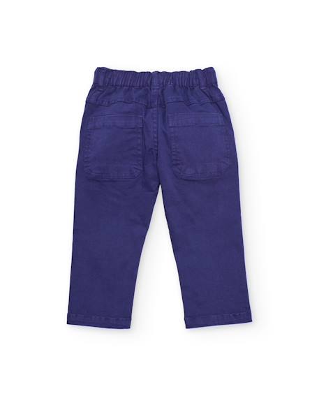 Pantalon garçon avec fermeture boutonnée Violet 2 - vertbaudet enfant 