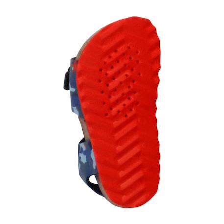 Sandales en cuir à scratch Navy rouge+Sage ochre jaune 6 - vertbaudet enfant 