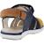 Sandales garçon en cuir robustes et durables Bleu+Marron 3 - vertbaudet enfant 